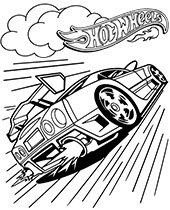 Printable hot wheels coloring pages