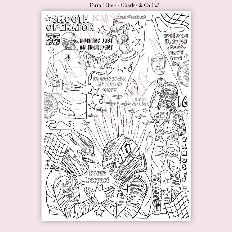 F colouring sheets pack