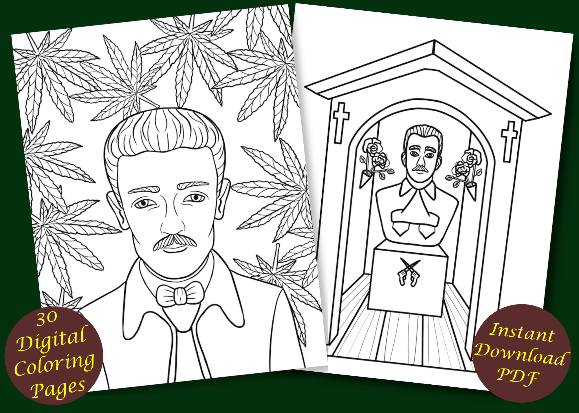 Jesus malverde coloring book coloring sheets jesus malverde gift narco saint angel of the poor sinaloa mexico coloring printable instant download