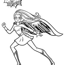 Barbie super power on the run coloring pages