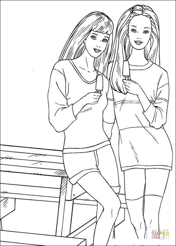 Barbie coloring page free printable coloring pages