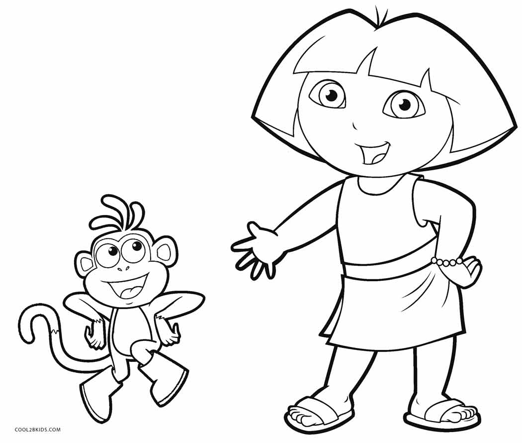 Free printable dora coloring pages for kids