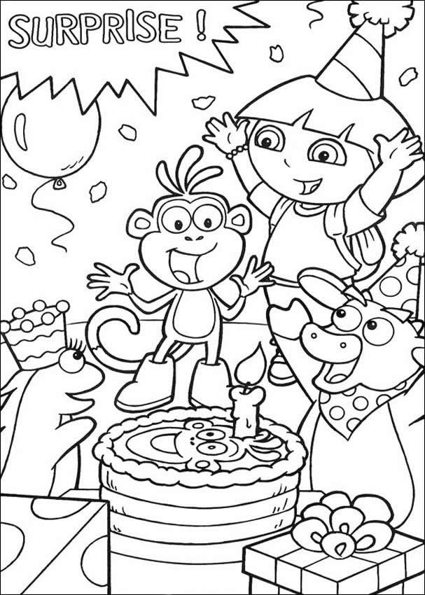 Happy birthday boots coloring pages