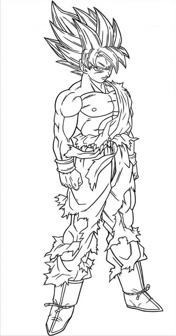 Goku printable coloring pages dragon ball artwork super coloring pages goku