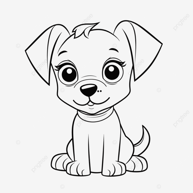 Dibujo de lindo perro para colorear paginas de dibujos animados cachorro ninos gratis vector png dibujos dibujo del coche dibujo de dibujos animados dibujo de perro png y vector para dcargar gratis