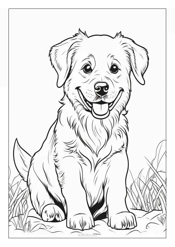 Perro para colorear â dibujos de perro para colorear