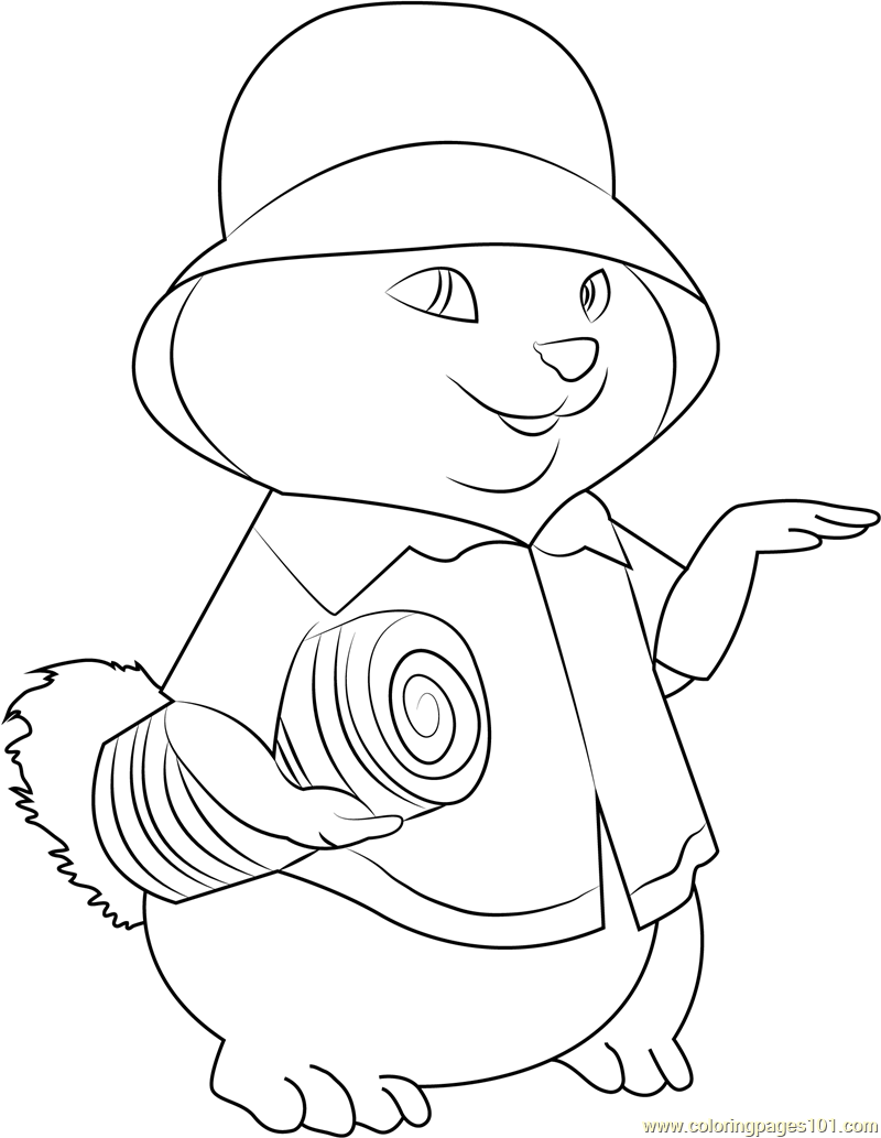 Theodore alvin and the chipmunks coloring page for kids