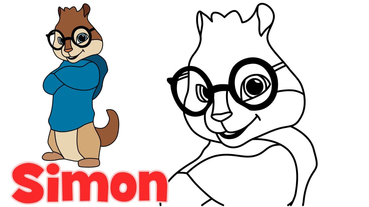 Alvin and the chipmunks coloring pages print in a