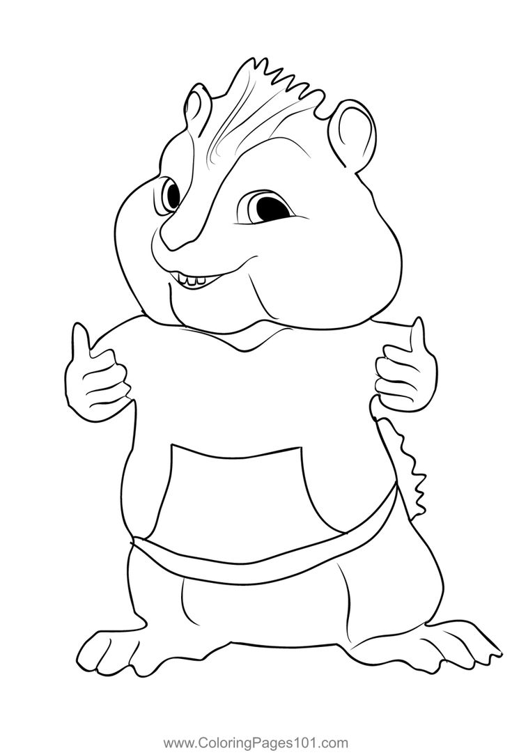 Theodore coloring page alvin and the chipmunks coloring pages chipmunks