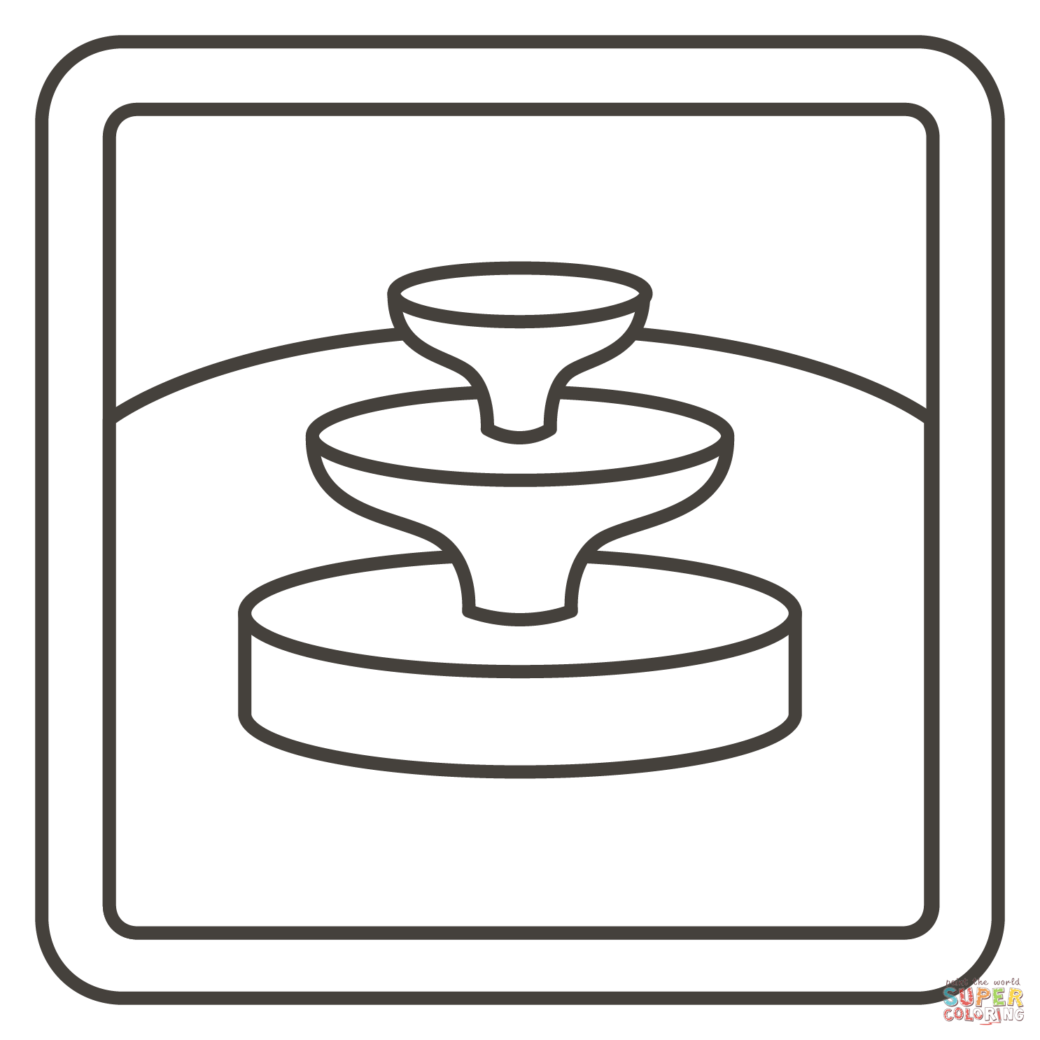 Fountain coloring page free printable coloring pages