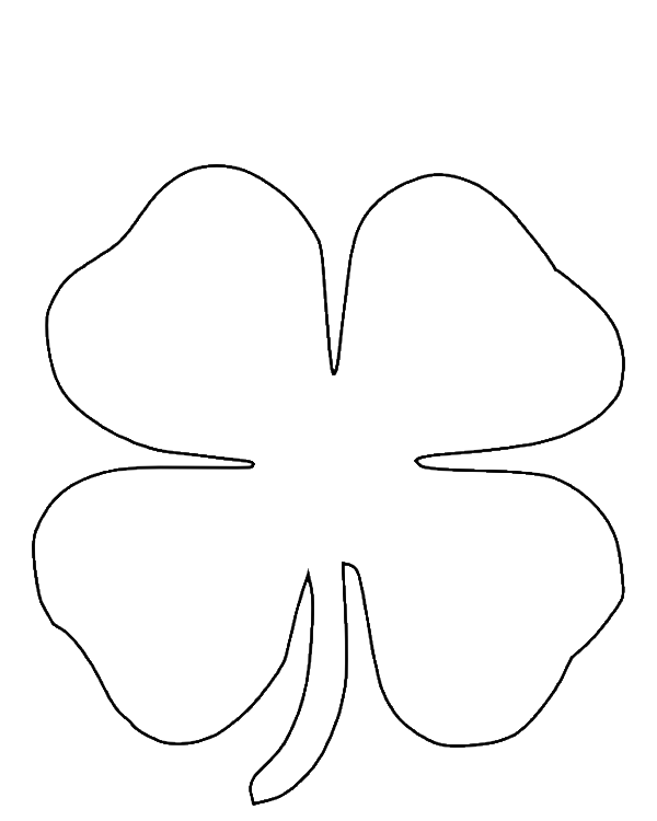 Coloring pages coloring pages for kids four leaf clover