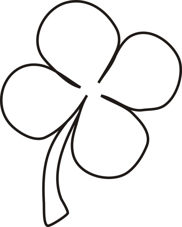 Four leaf clover coloring pages leaf coloring page coloring pages leaf coloring