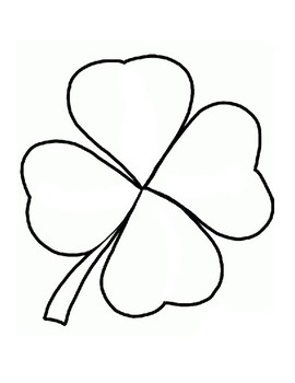 Four leaf clover template four leaf clover coloring four leaf clover outline