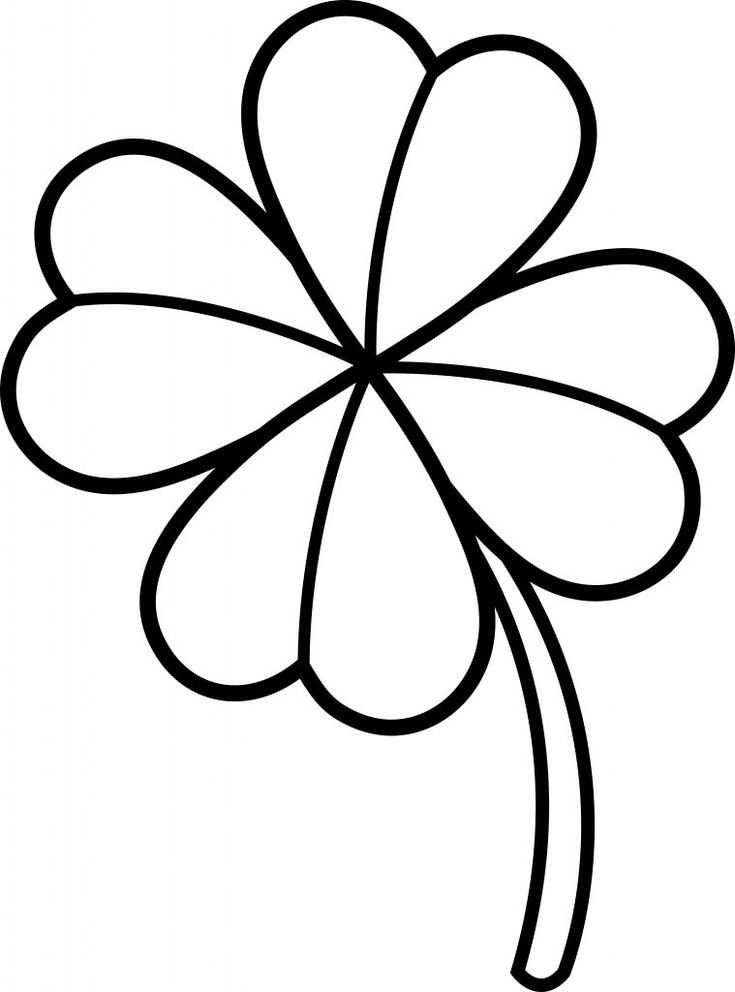 Four leaf clover coloring pages