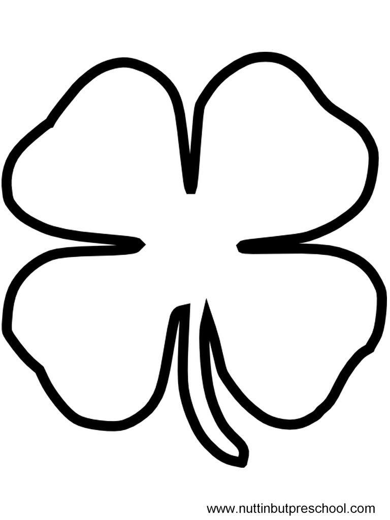 Free printable four leaf clover template