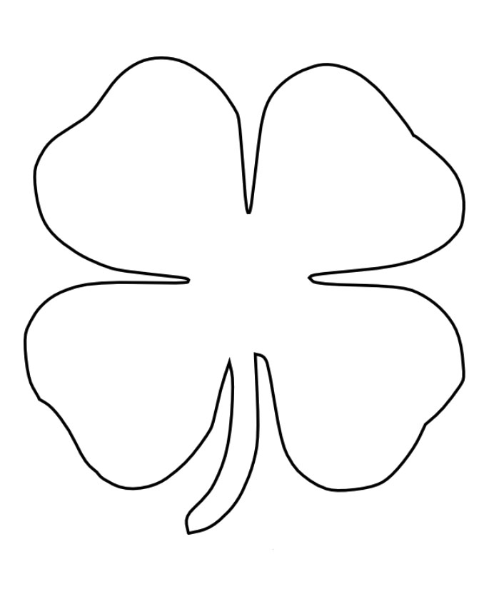 Four leaf clover coloring pages