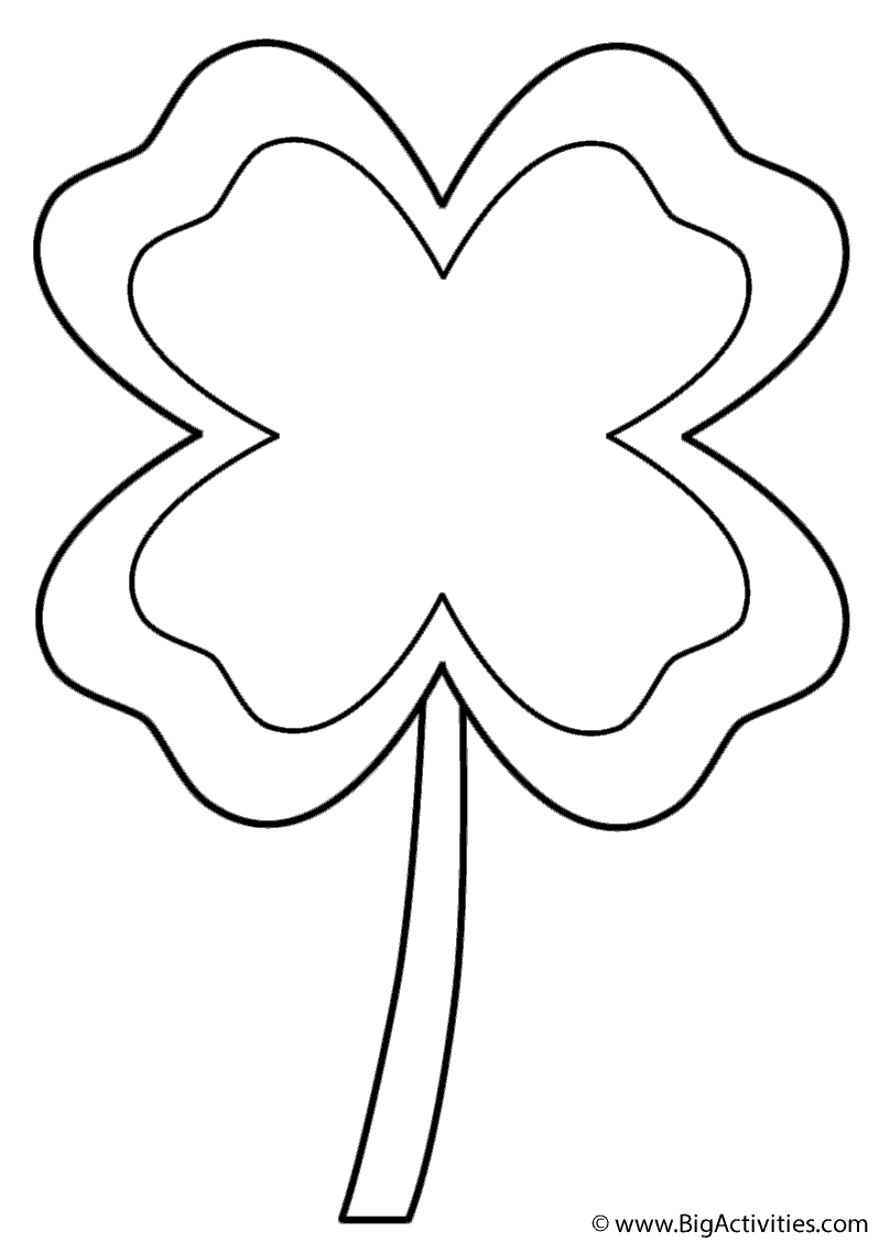 Four leaf clover with border