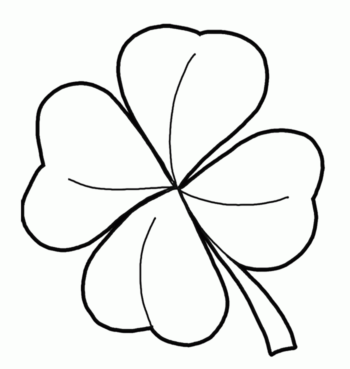 Four leaf clover coloring pages