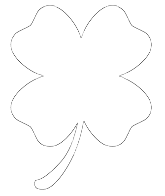 Free printable four leaf clover templates â large small patterns to cut out