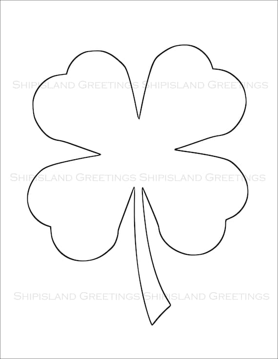 Inch shamrock template