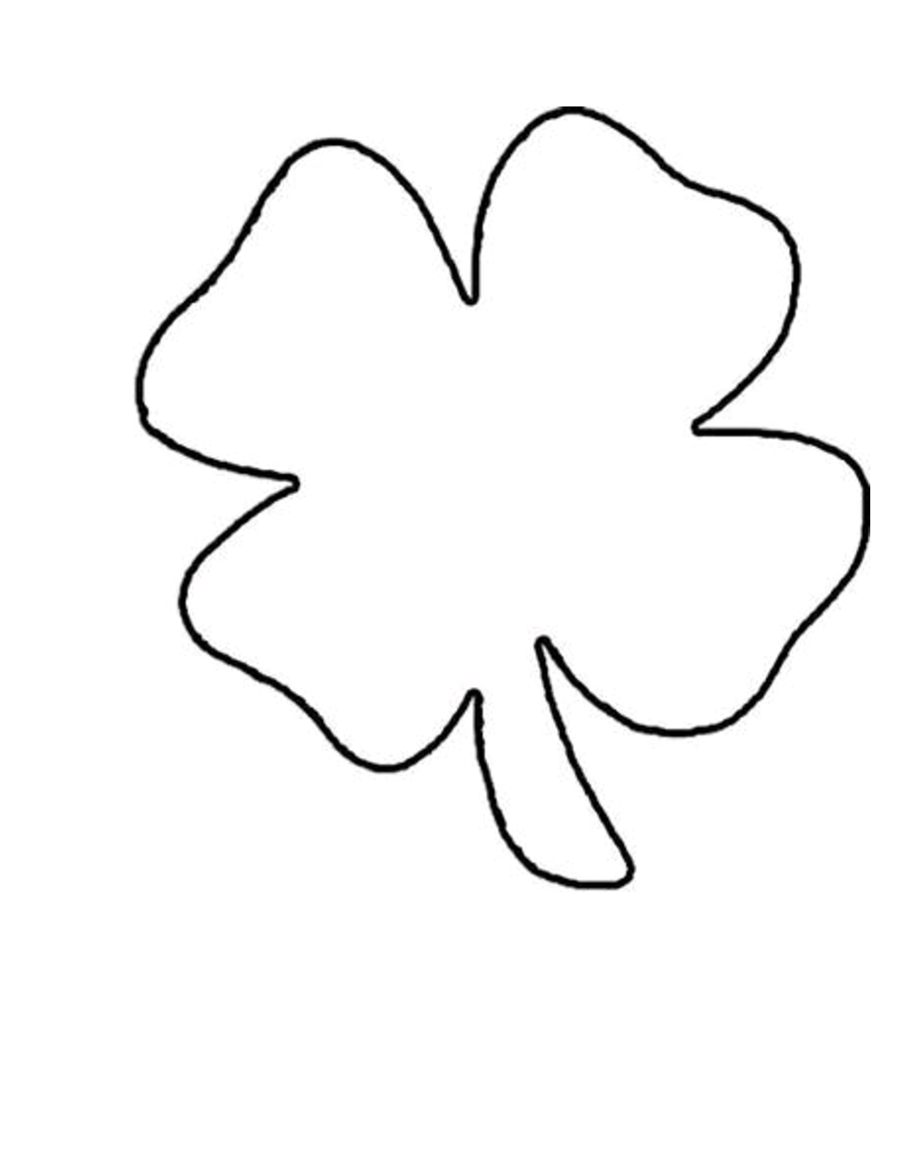 Free printable four leaf clover template