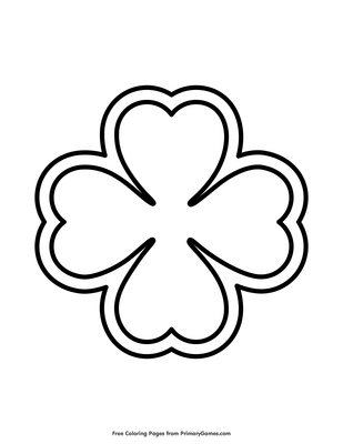 Four leaf clover coloring page â free printable pdf from