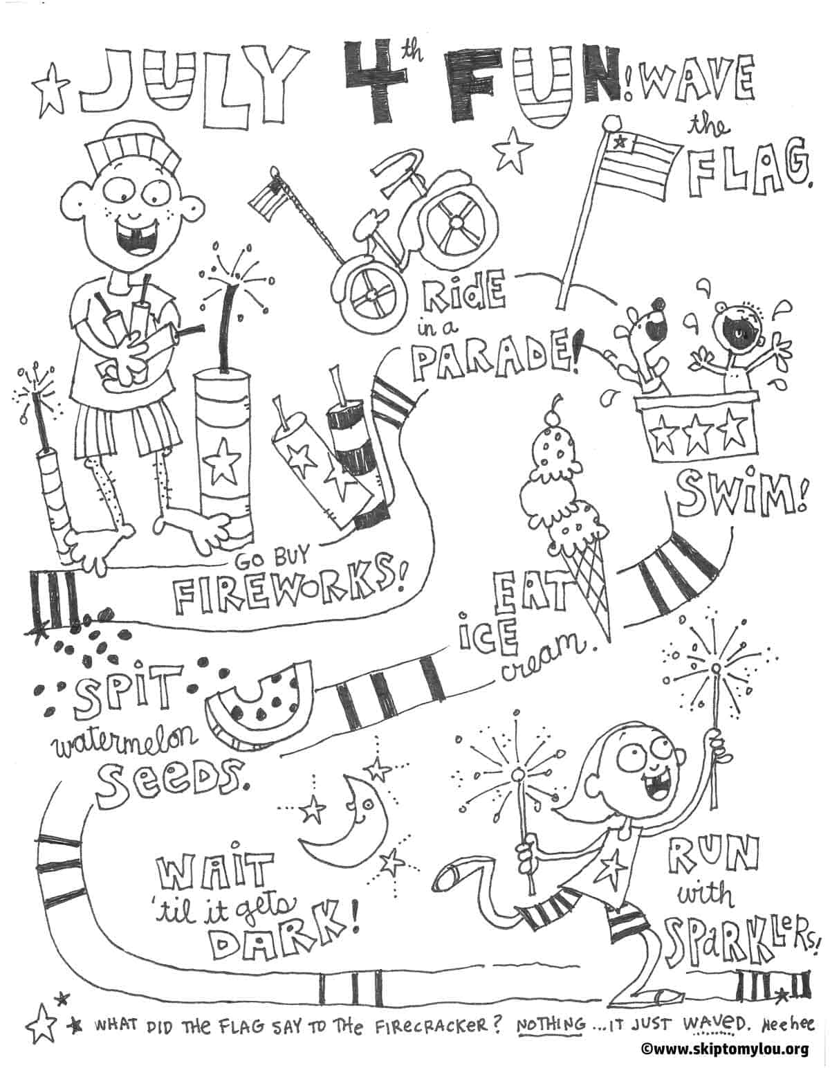 Free printable fourth of july coloring pages skip to my lou