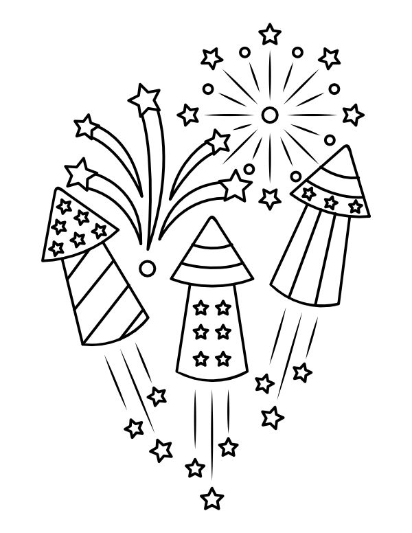 Printable fourth of july fireworks coloring page star coloring pages coloring pages how to draw fireworks