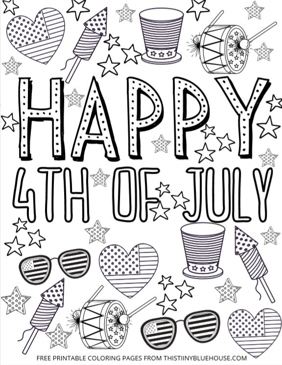 Super cute free printable th of july coloring page bundle coloring pages coloring pages for kids valentine coloring pages