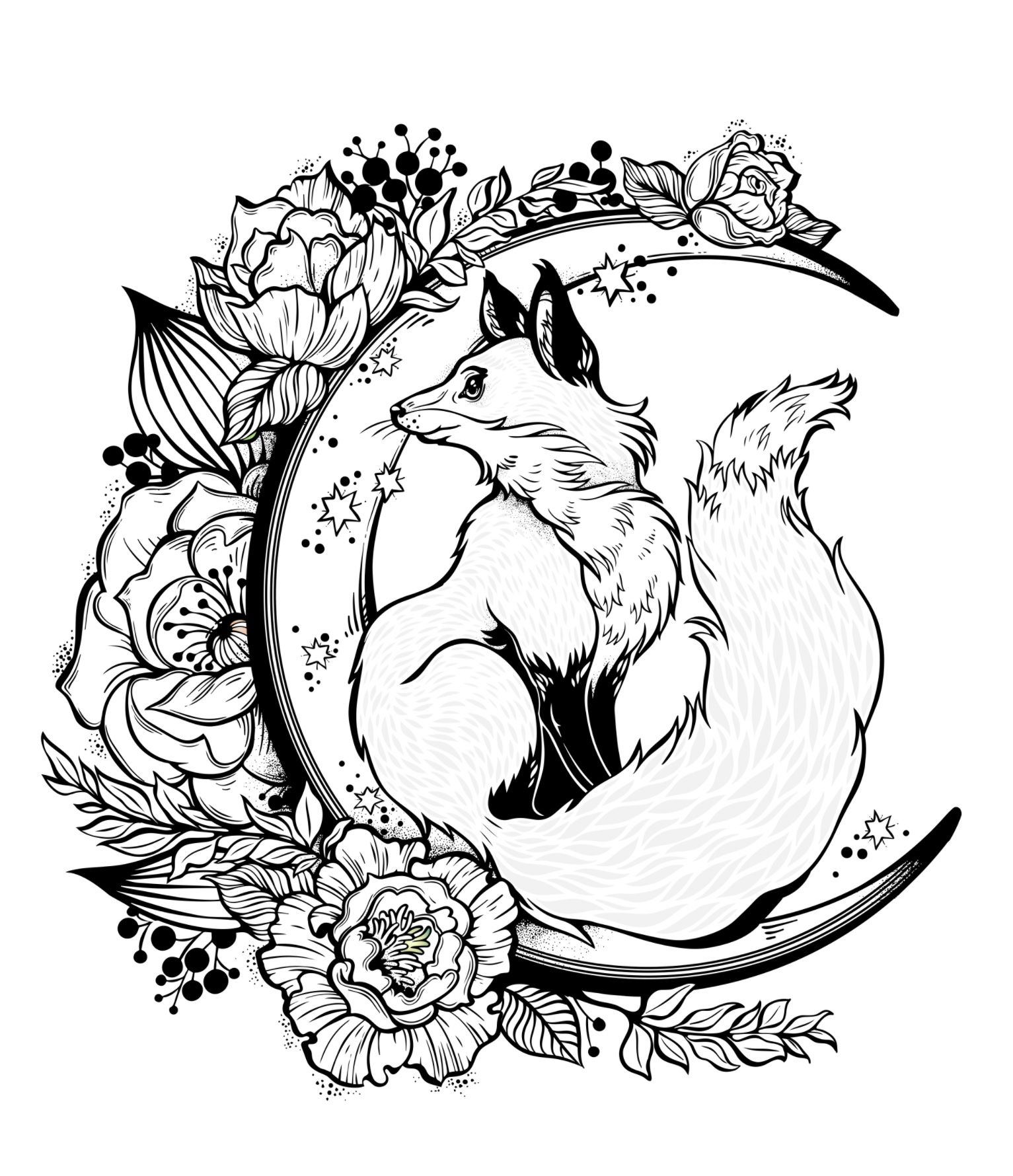 I love this fox coloring pic just beautiful fox coloring page coloring book art dragon coloring page