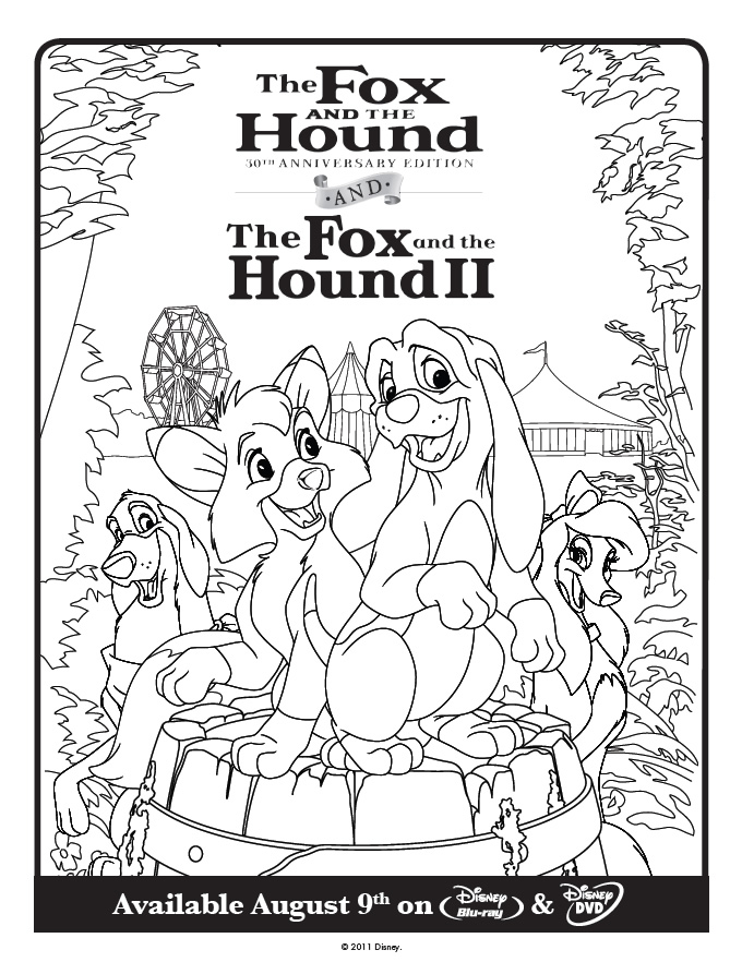 Fox hound anniversary coloring page â printables for kids â free word search puzzles coloring pages and other activities