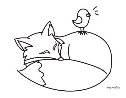 Fox coloring pages