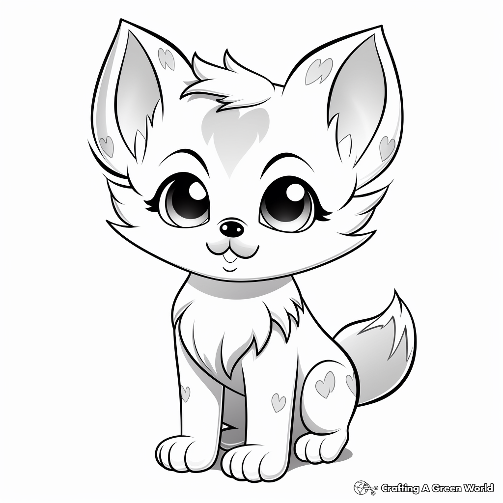 Cute fox coloring pages