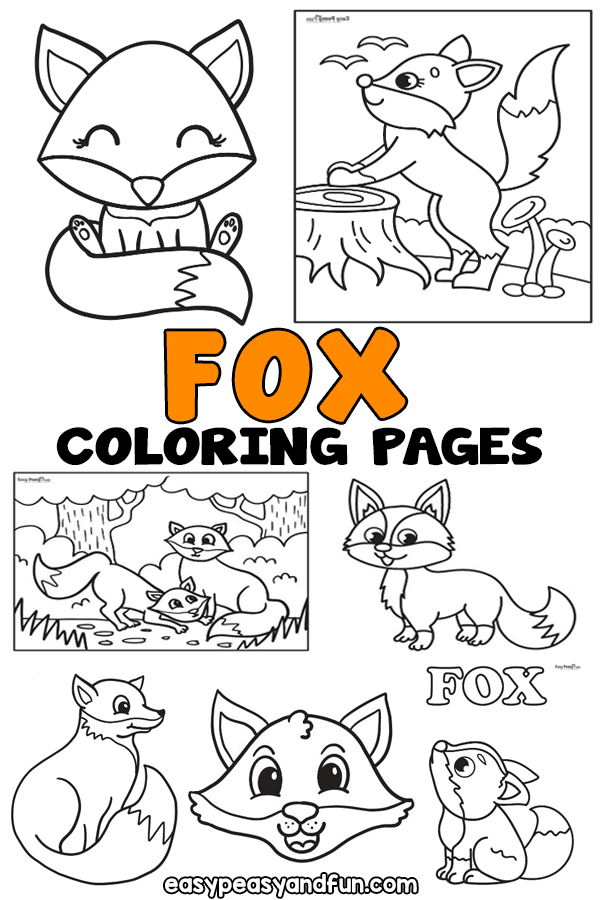 Fox coloring pages