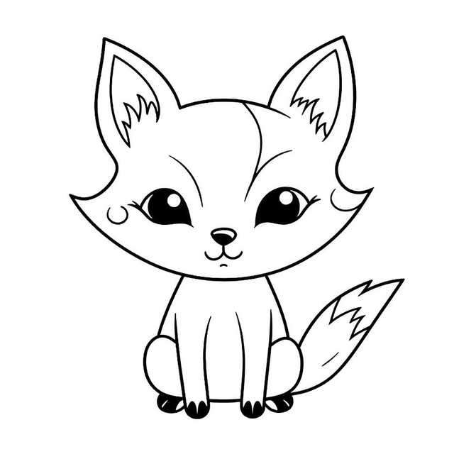 Cute cartoon fox coloring page free printable coloring pages of cartoons and cats outline sketch drawing vector cat drawing car drawing cartoon drawing png and vector with transparent background for free download