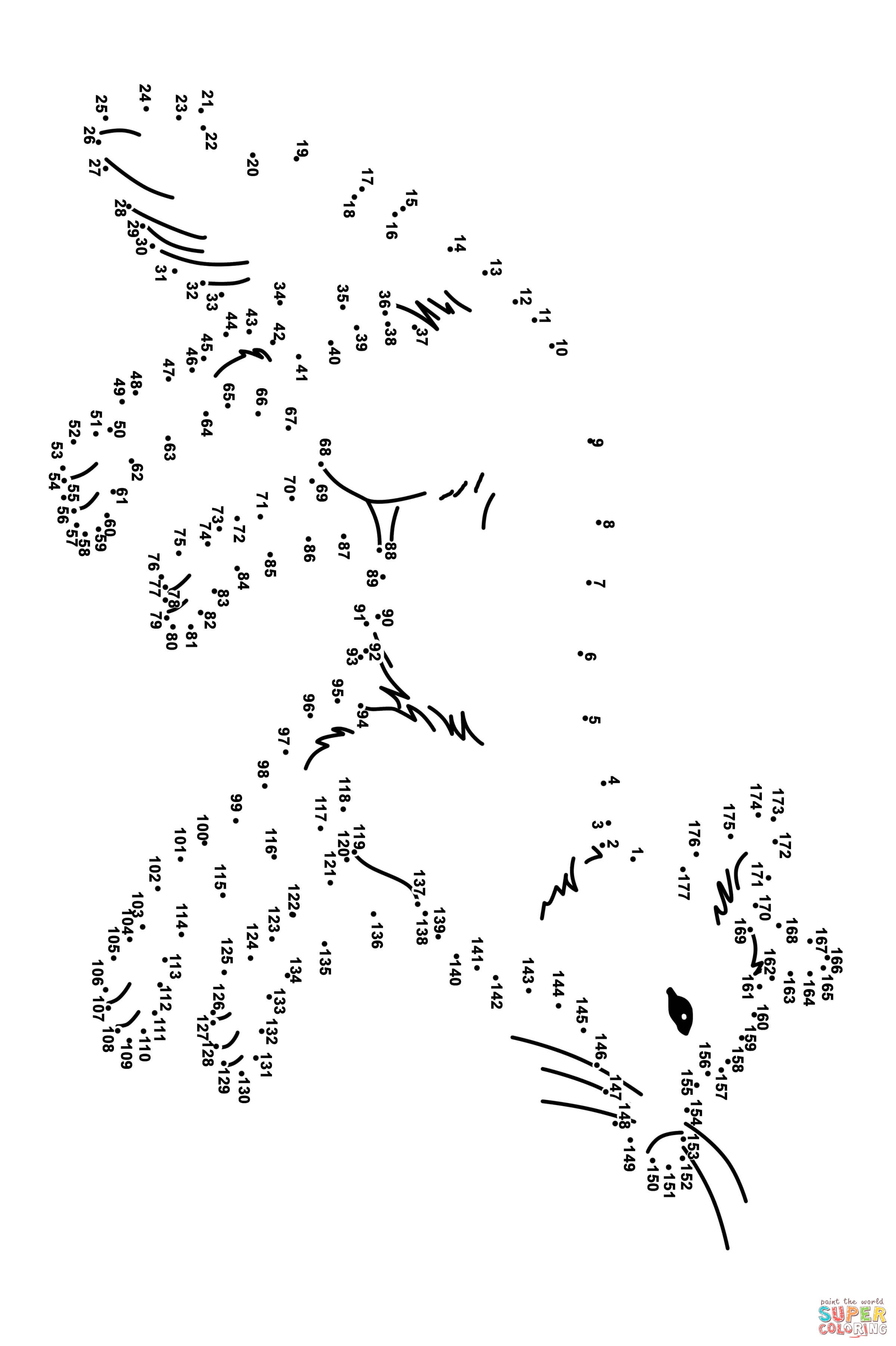 Fox dot to dot free printable coloring pages