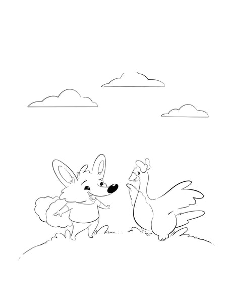 Fox and goose printable coloring book â fox goose studios