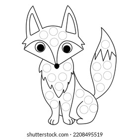 Animals dot marker coloring pages vector stock vector royalty free