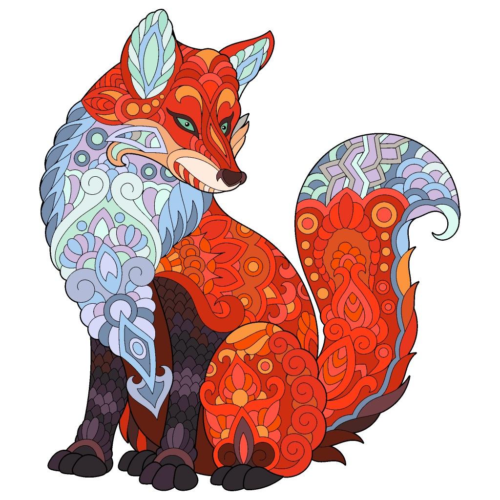 From the color by numbers app the image of the day rfoxes