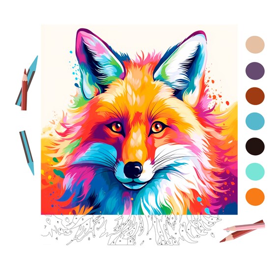 Color by number for adult paint by number printablemandala animal coloring pages sheets digital downloadadvanced detailed book