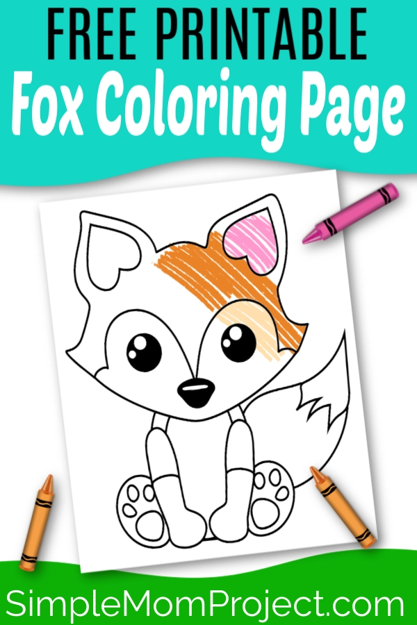 Free printable baby fox coloring page â simple mom project