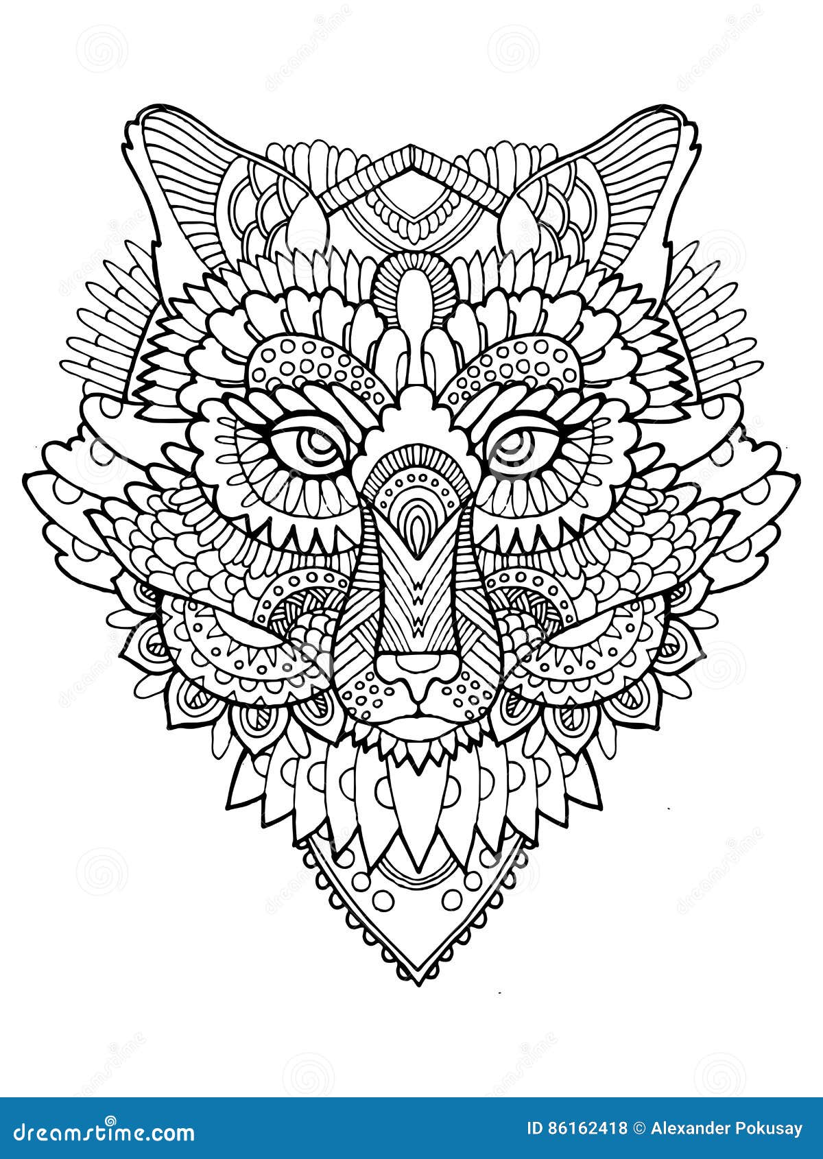 Fox coloring book vector illustration stock vector