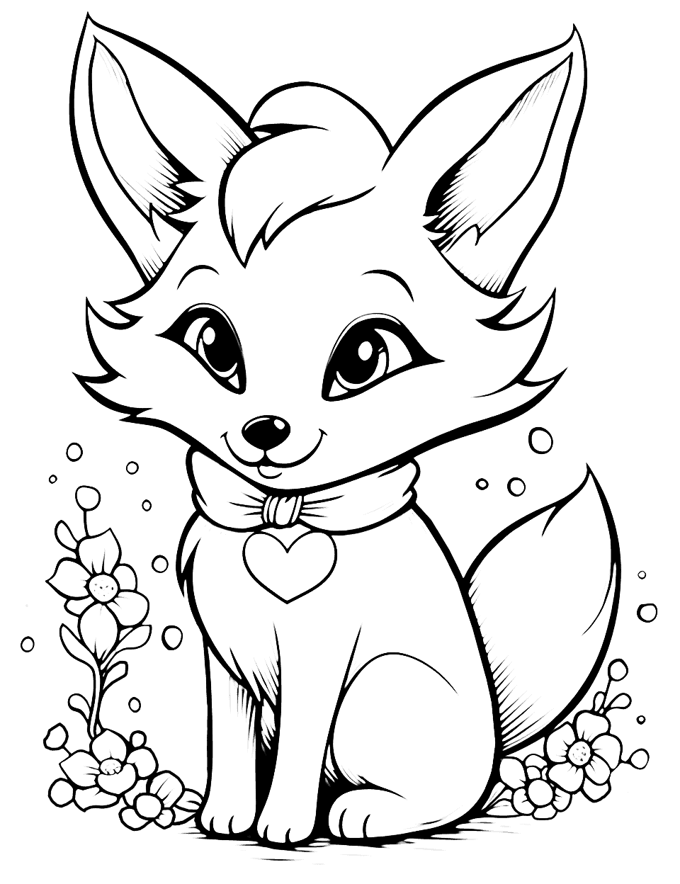 Fox coloring pages free printable sheets