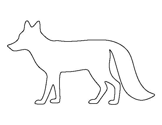 Printable fox template animal stencil animal templates animal outline