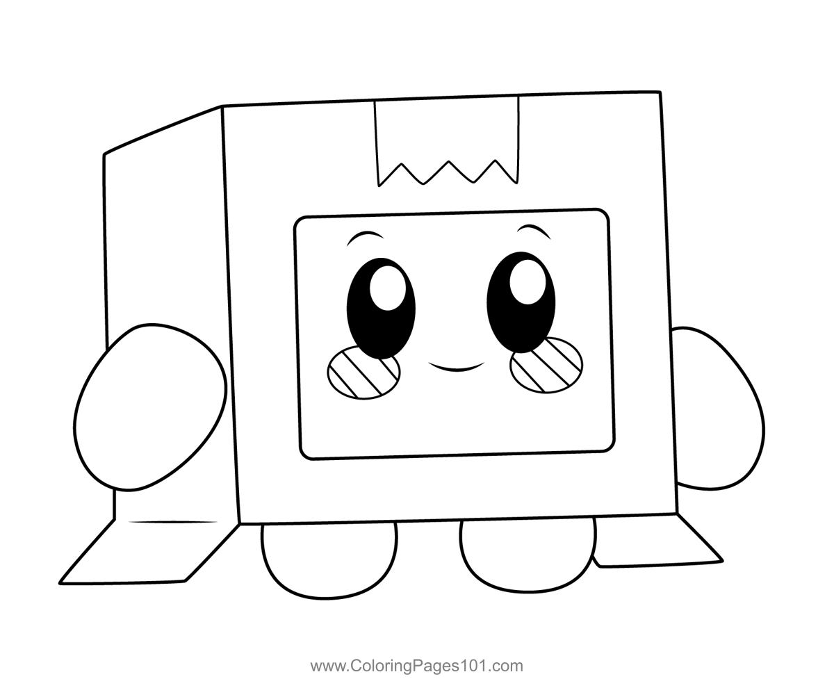 Boxy lankybox coloring page for kids
