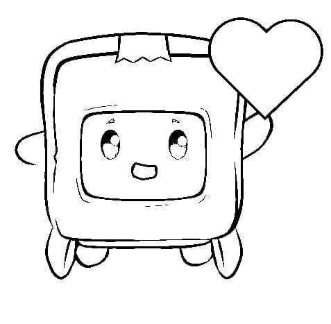 Cute boxy coloring page