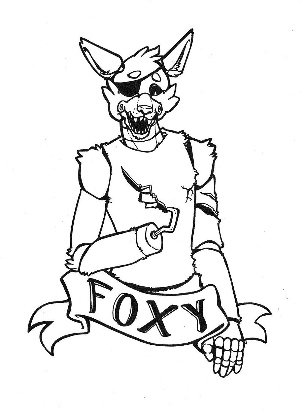 Fnaf coloring pages foxy fnaf coloring pages pirate coloring pages mermaid coloring pages