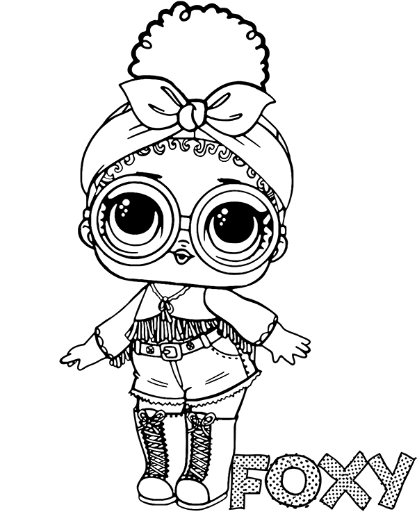 Doll foxy coloring page lol surprise for free