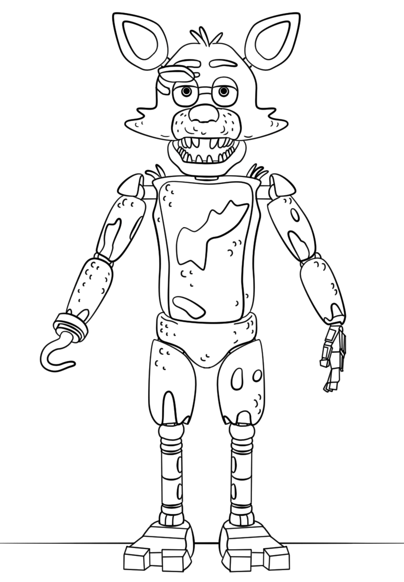 Fnaf foxy coloring pages printable fnaf coloring pages monster coloring pages coloring books