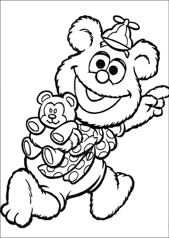 Baby fozzie coloring page free printable coloring pages